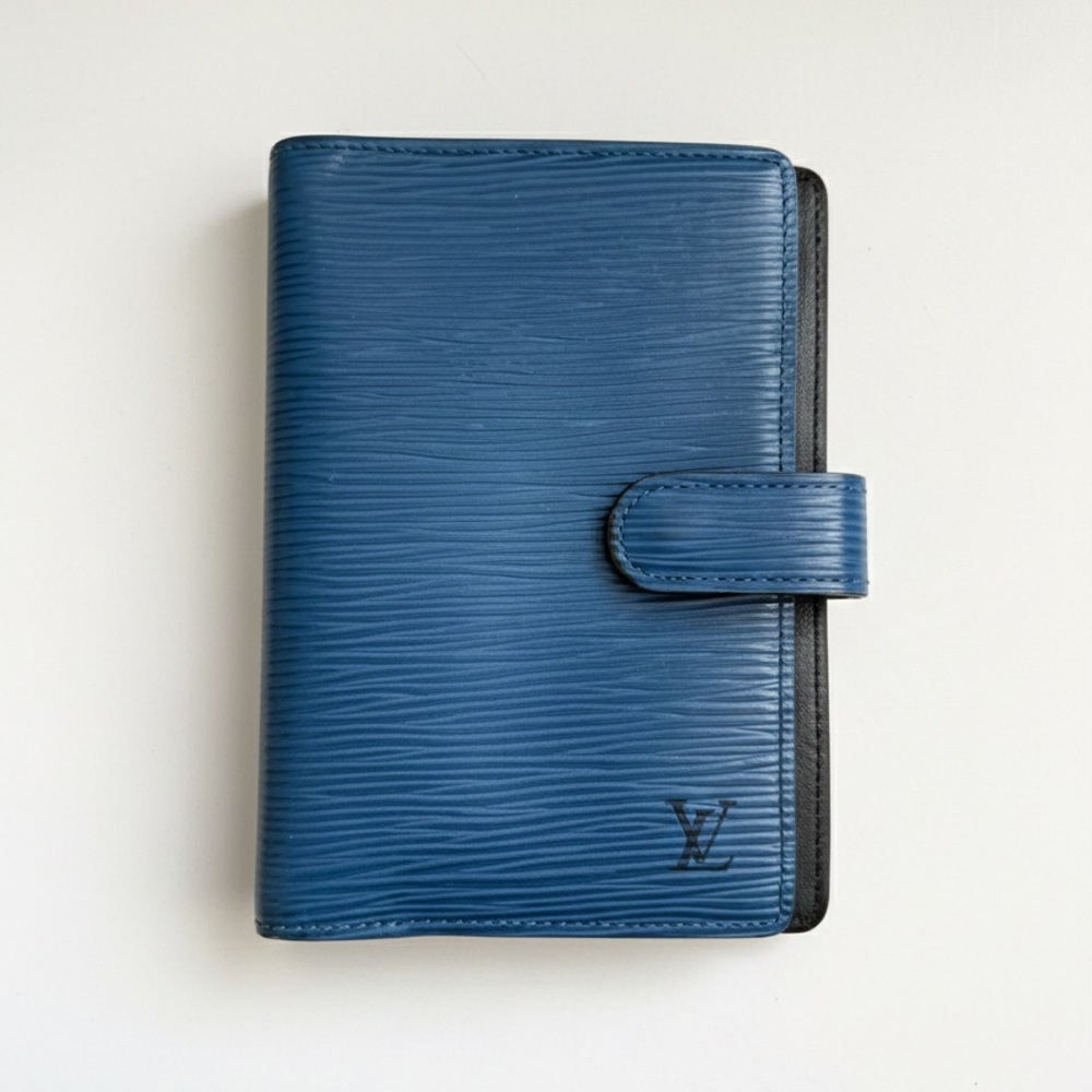 Louis Vuitton Authentic Epi Blue Agenda